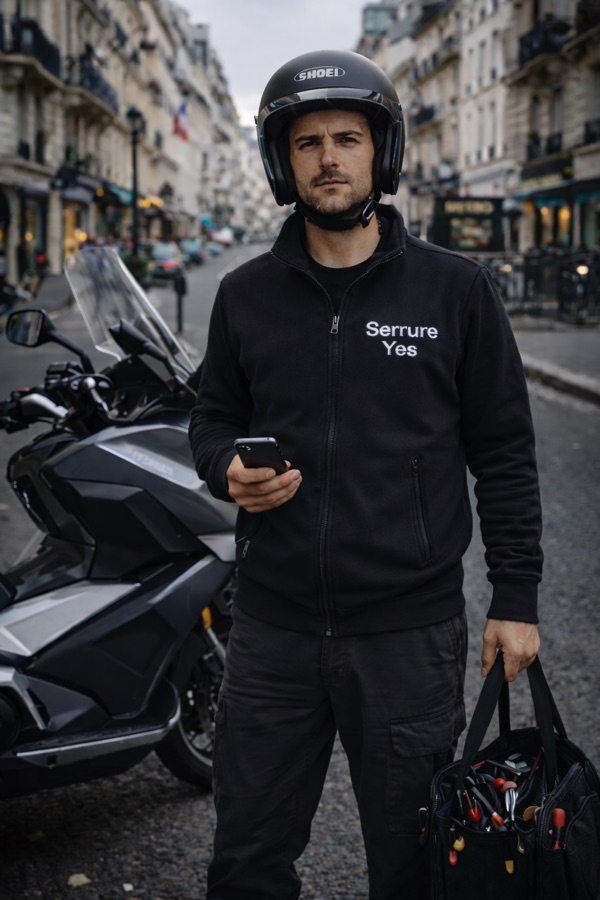 Technicien Serrure'YES en intervention dans les rues de Paris