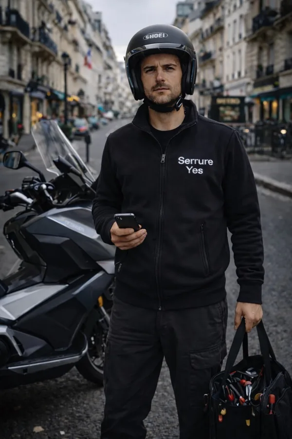 Technicien Serrure'YES en intervention dans les rues de Paris